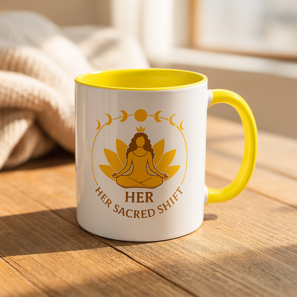 Her Sacred Shift Logo Mug – Solar Plexus Energy (11oz / 15oz)
