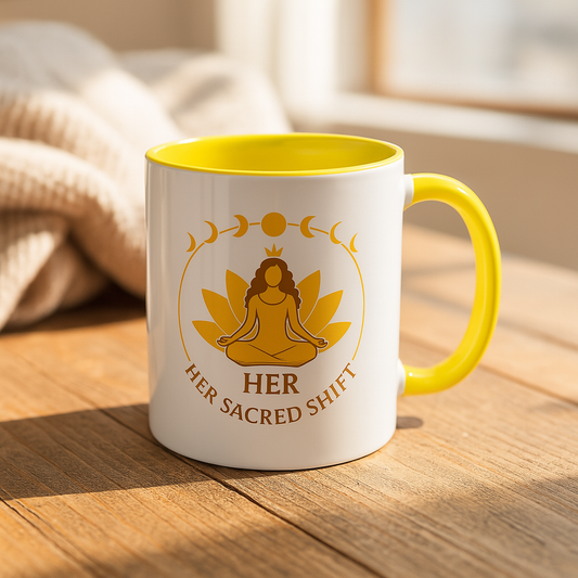 Her Sacred Shift Logo Mug – Solar Plexus Energy (11oz / 15oz)