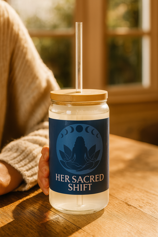 Her Sacred Shift Third Eye Chakra Sipper Glass – I See Clearly. I Trust Myself. | 16oz