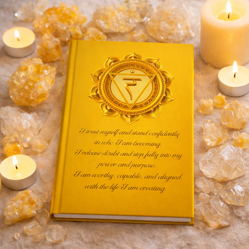 Solar Plexus Chakra Mindfulness Reflection Gift Set – Confidence & Personal Power Self-Care Bundle (Mother’s Day Edition)