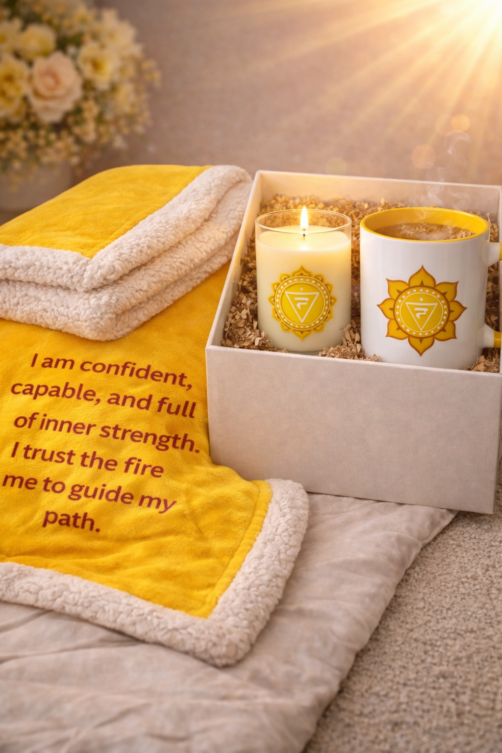 Rise in Your Power: Solar Plexus Chakra Cozy Self-Care Gift Set (Mother’s Day Edition)
