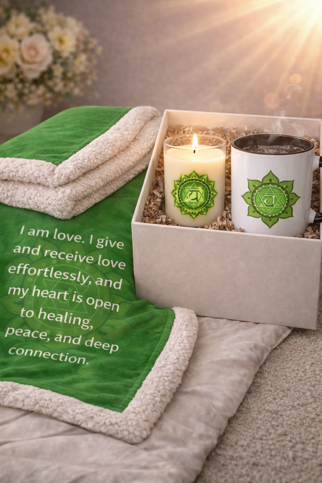 Wrapped in Love: Heart Chakra Cozy Self-Care Gift Set (Mother’s Day Edition)