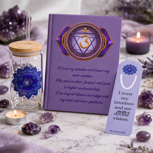 Third Eye Chakra Mindfulness Reflection Gift Set – Intuition & Inner Wisdom Self-Care Bundle (Mother’s Day Edition)