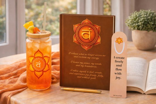Sacral Chakra Mindfulness Reflection Gift Set – Creativity & Emotional Flow Self-Care Bundle (Mother’s Day Edition)