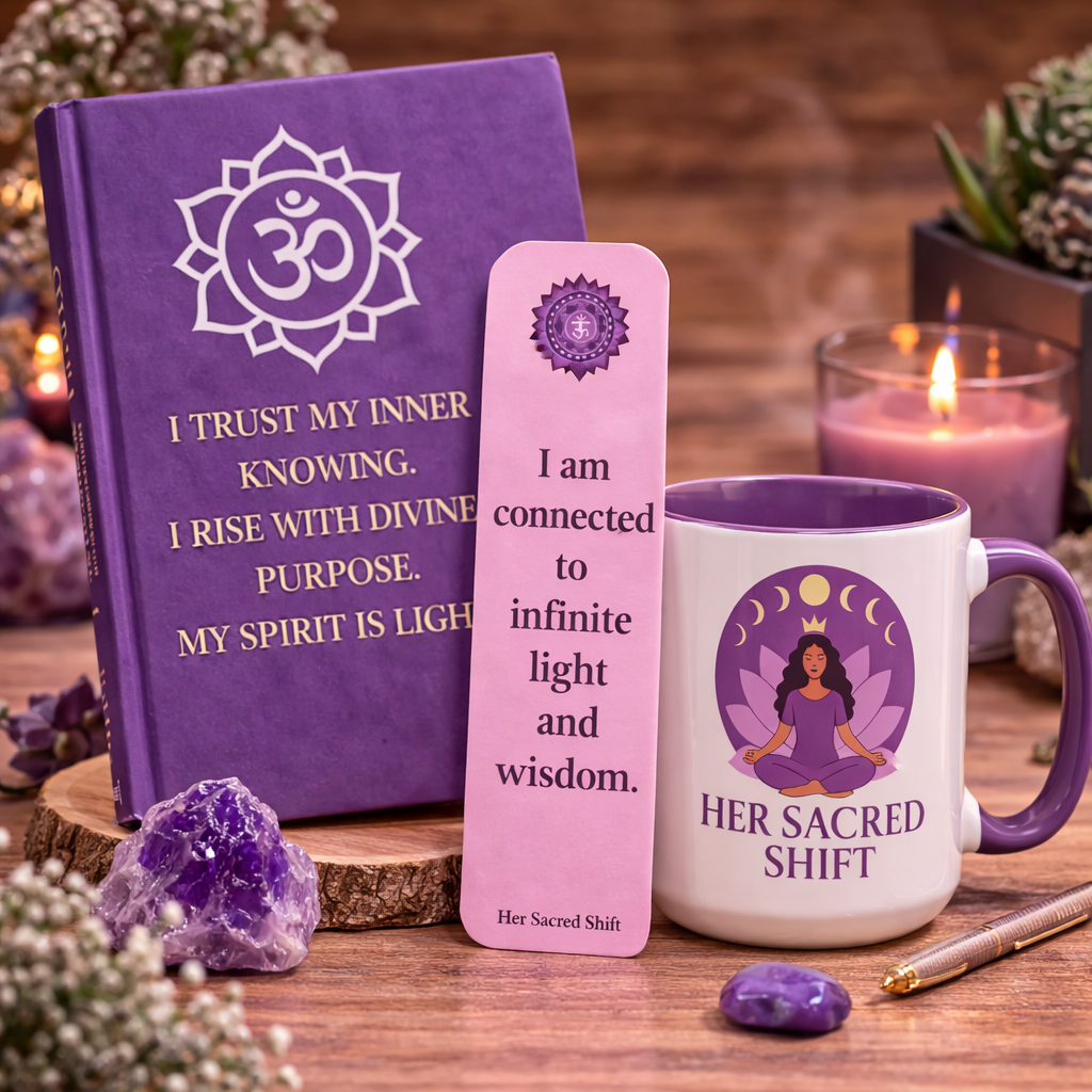 Her Sacred Shift – Crown Chakra Reflection Ritual Set