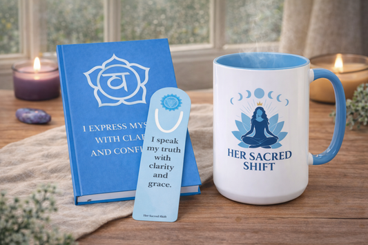 Her Sacred Shift – Throat Chakra Sip & Reflect Ritual Set