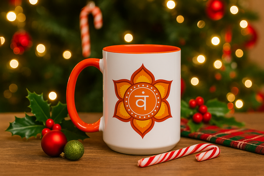 Sacral Chakra Mug – I Flow with Joy, Passion, and Divine Creation (11oz / 15oz)