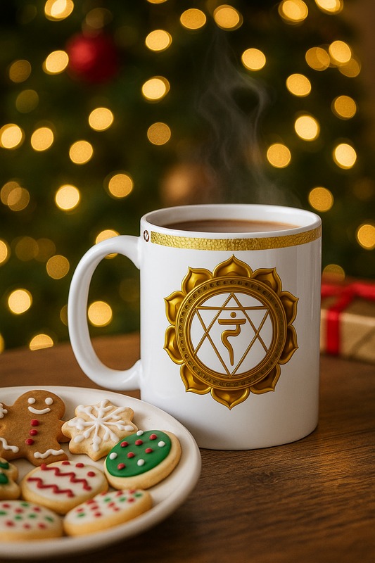 Solar Plexus Chakra Mug – Empowered in Confidence & Light (Golden Collection, 11oz)