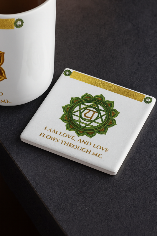 Heart Chakra Coaster – Open to Love & Harmony | Golden Chakra Collection