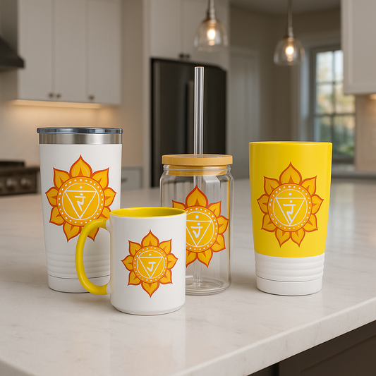 Solar Plexus Chakra Sip & Shift Drinkware Set – Confidence • Vitality • Inner Power