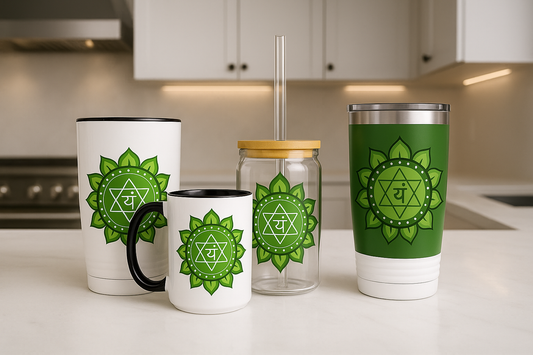 Heart Chakra Sip & Shift Drinkware Set – Open, Heal & Love