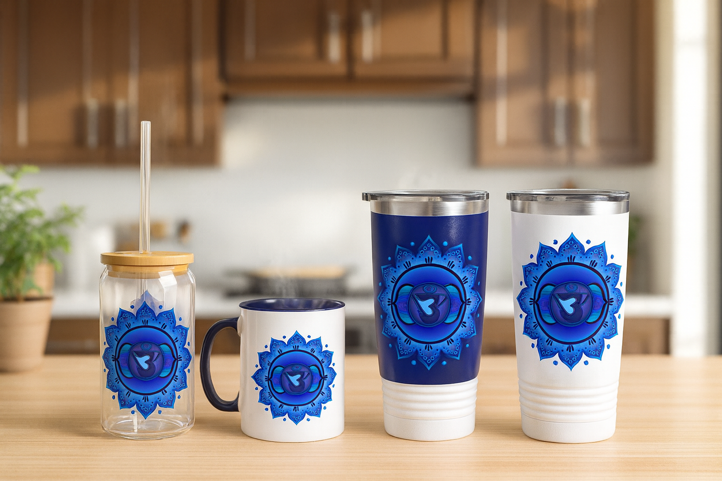 Third Eye Chakra Drinkware Set – “Sip in Stillness. See Beyond.”