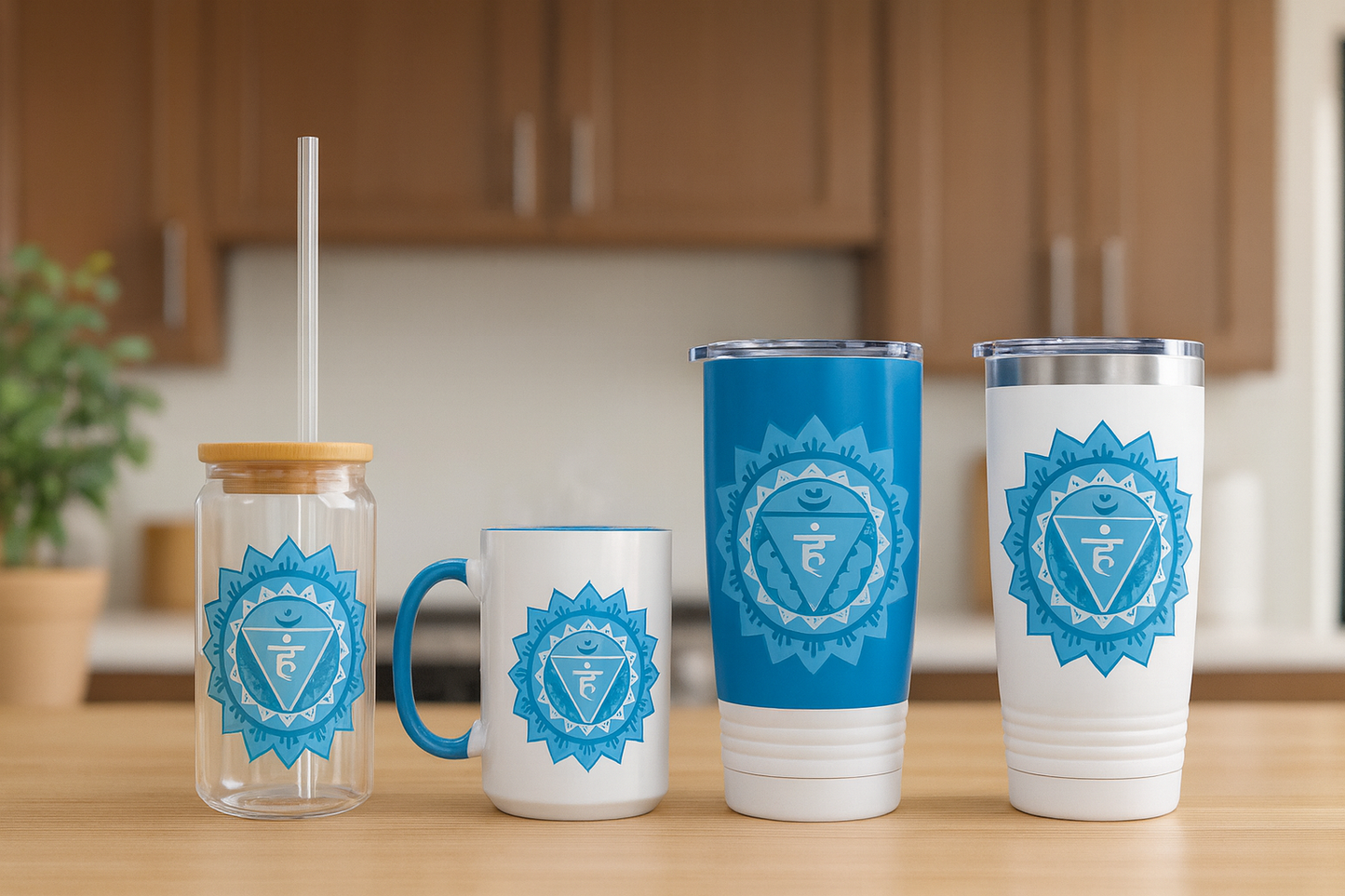 Throat Chakra Sip & Shift Drinkware Set – Expression • Truth • Clarity