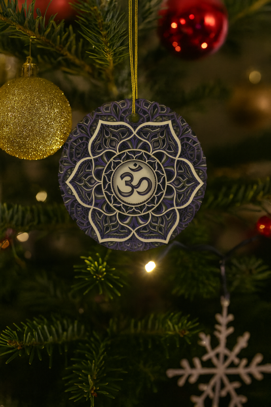 Ceramic Crown Chakra Ornament – Blessed Christmas Light