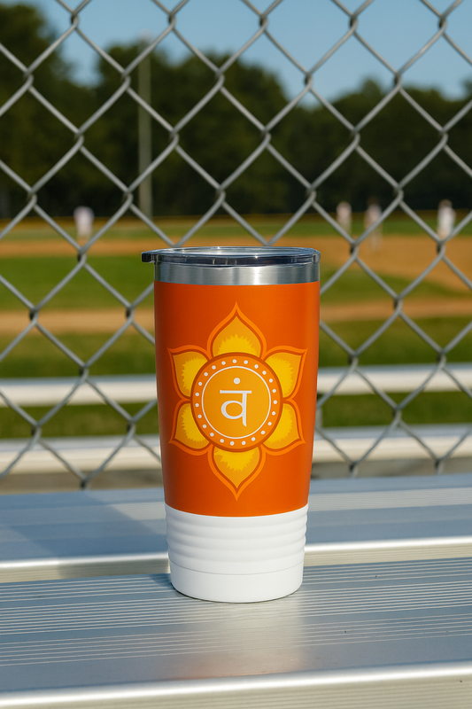 Sacral Chakra Stainless Steel 20oz Tumbler – Creativity & Flow