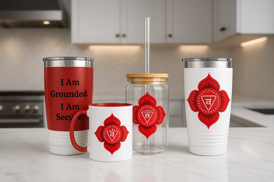 Root Chakra Sip & Drink Set- Grounded in Peace & Power