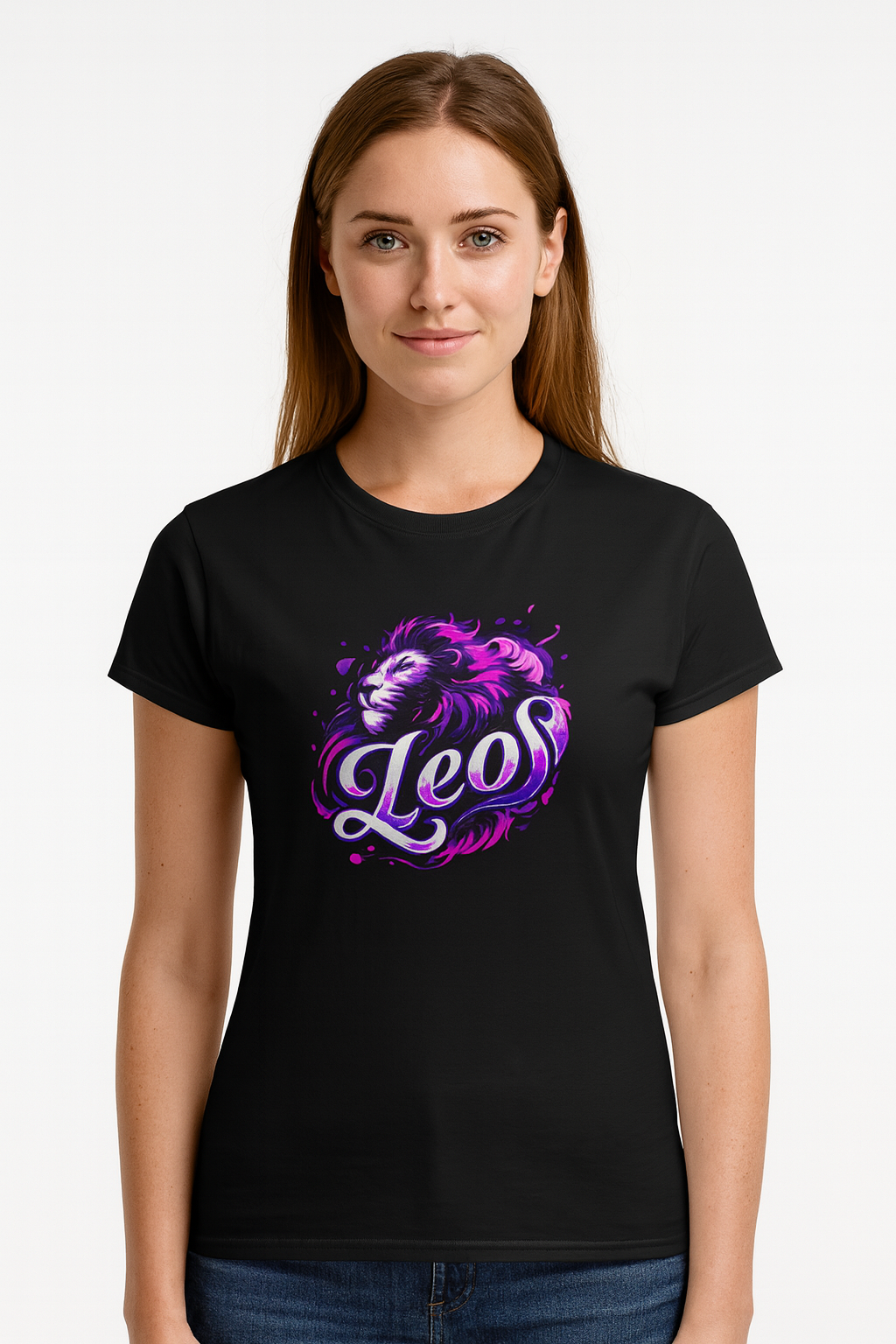 Leo Zodiac T-Shirt – Bold Black & White Design 1