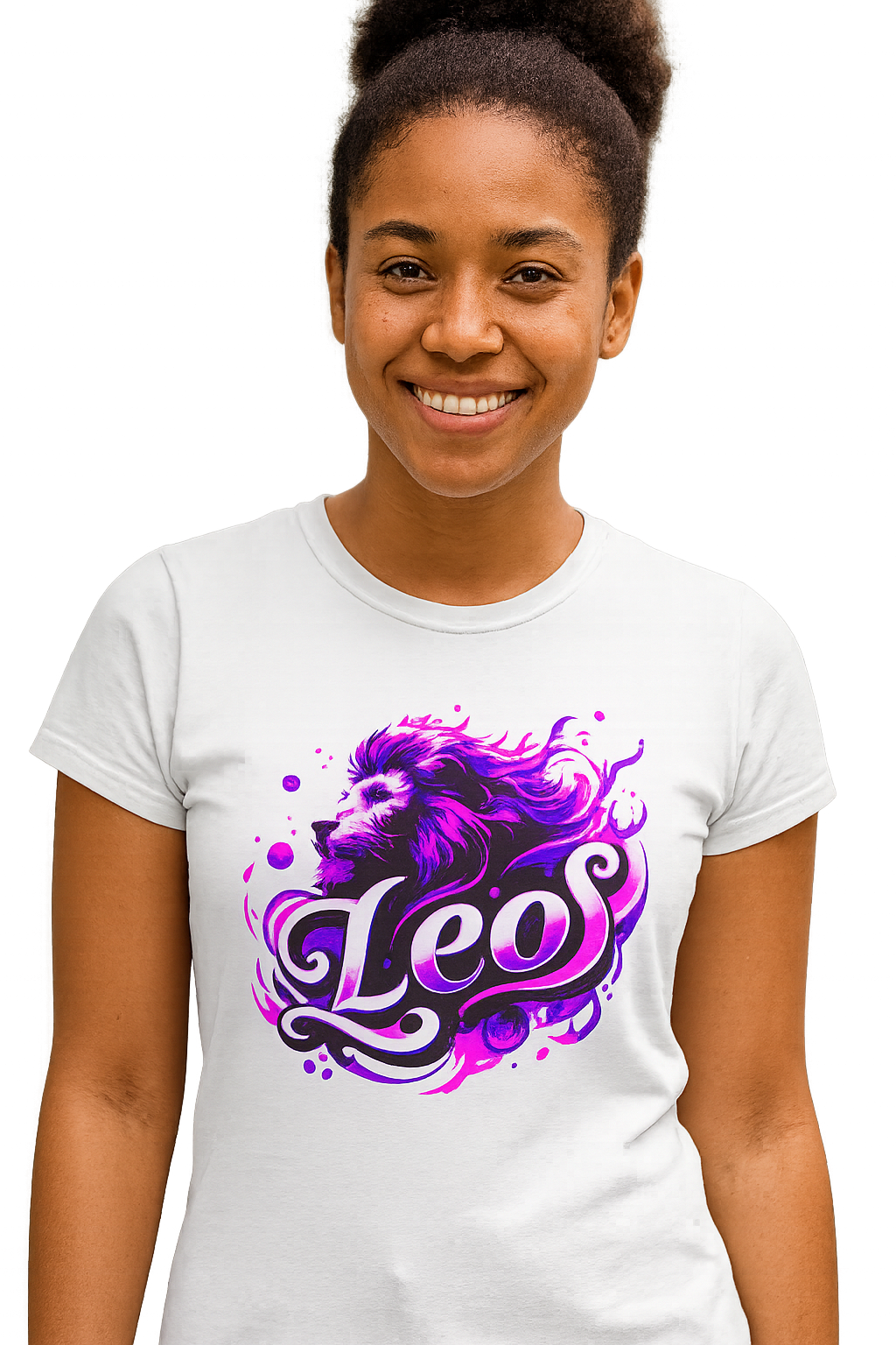 Leo Zodiac T-Shirt – Bold Black & White Design 1