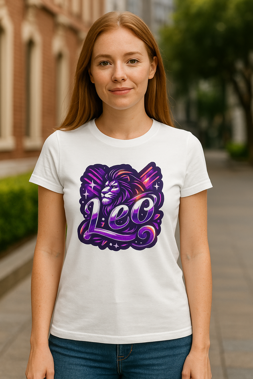 Leo Zodiac T-Shirt – Bold Black & White Design 2