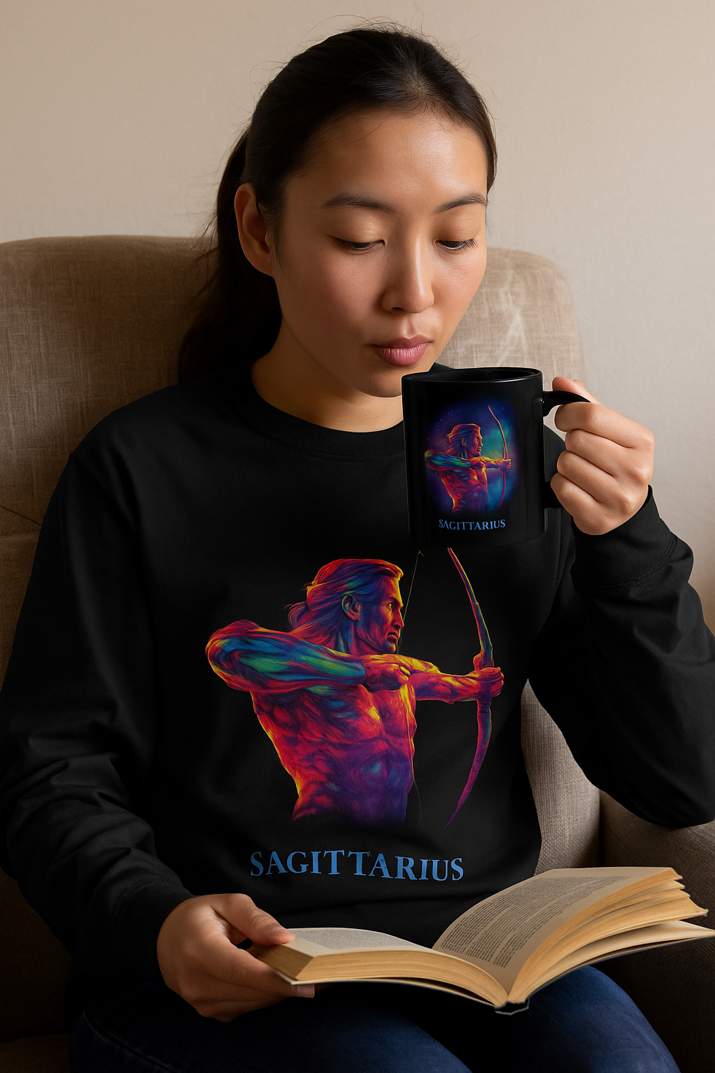 Sagittarius Long Sleeve Tee & Mug Set