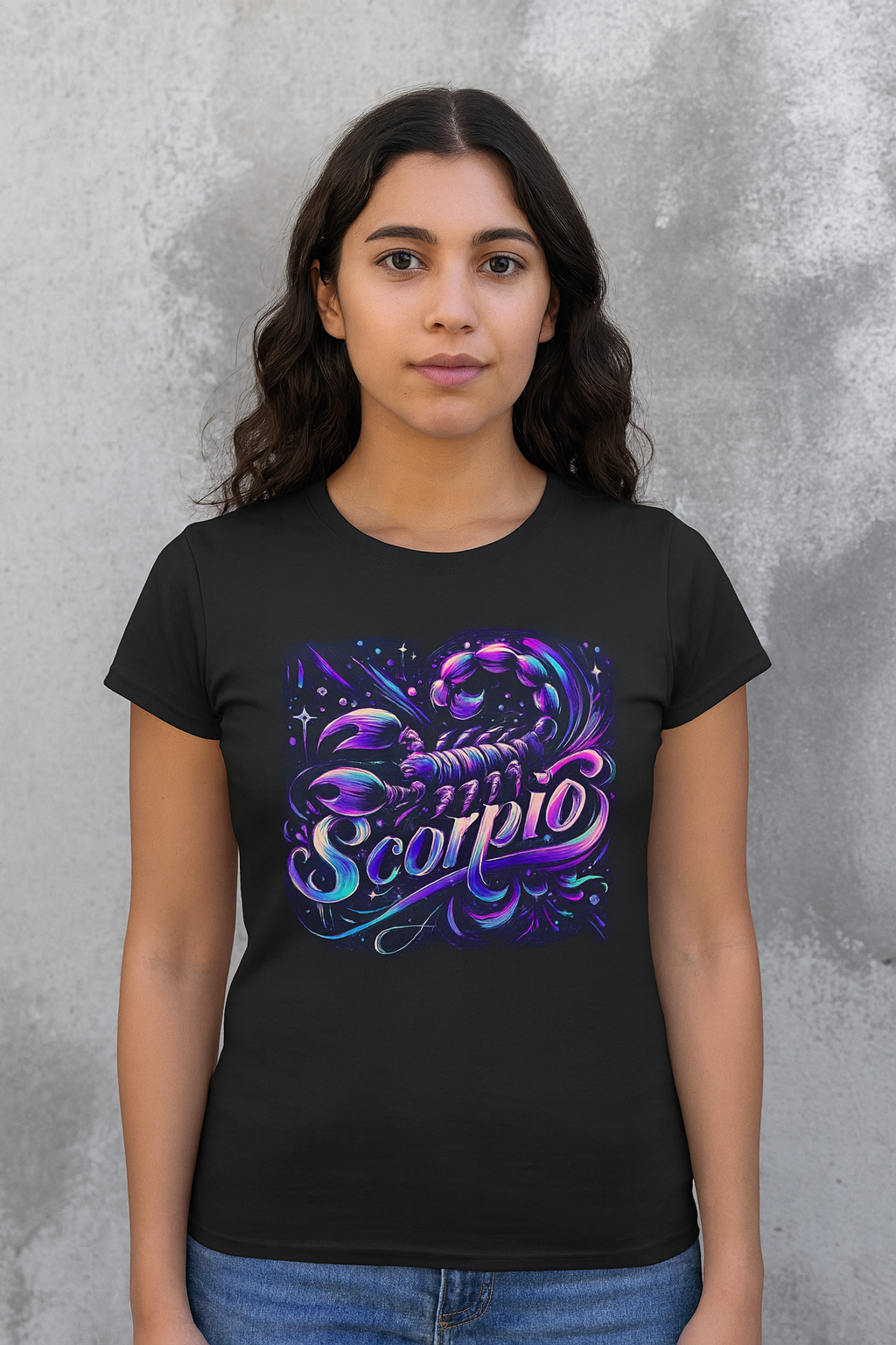 Scorpio Zodiac T-Shirt – Bold Black & White Design 1