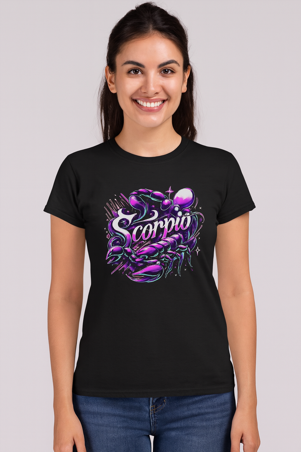 Scorpio Zodiac T-Shirt – Bold Black & White Design 2