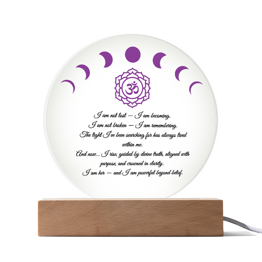 Crown Chakra Light Plaque – “Crowned in Clarity”