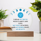 Throat Chakra Acrylic Plaque – “I Speak My Truth. I Am Heard.”